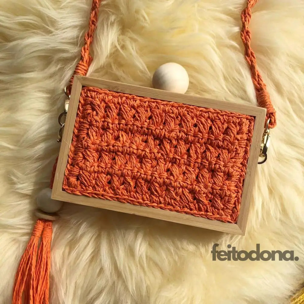 Clutch Bamboo E Crochê