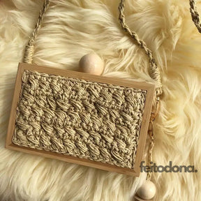 Clutch Bamboo E Crochê