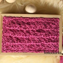 Clutch Bamboo E Crochê Rosa