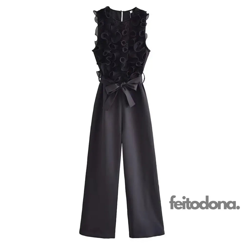 Jumpsuit Women&#39;S 2023 New Fashion Patchwork Flounces Decorative Women Summer Chic Party Elegant