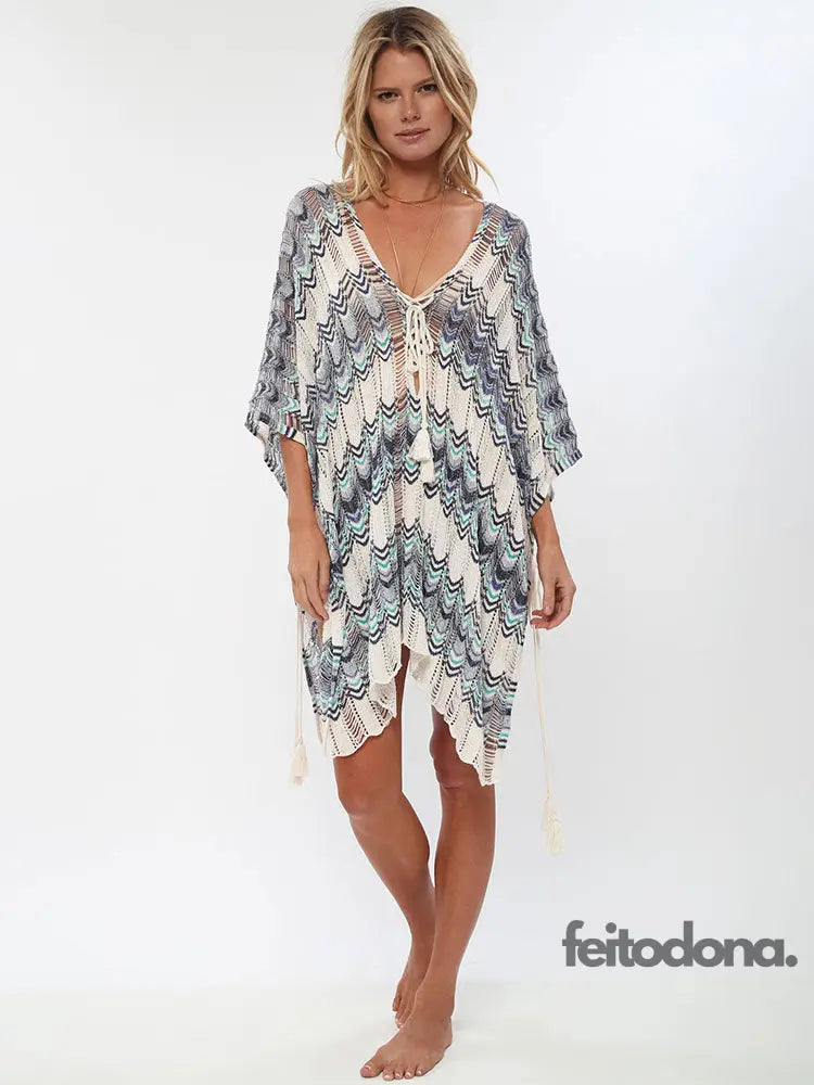 Saída De Crochê Kaftan